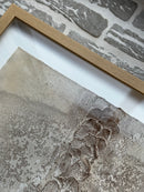 Schilderij met gestructureerde abstracte kunst – blank hout – 42x52 cm