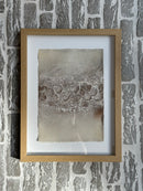 Schilderij met gestructureerde abstracte kunst – blank hout – 32x42 cm