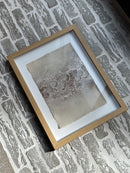 Schilderij met gestructureerde abstracte kunst – blank hout – 32x42 cm