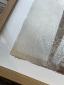 Schilderij met gestructureerde abstracte kunst – blank hout – 32x42 cm