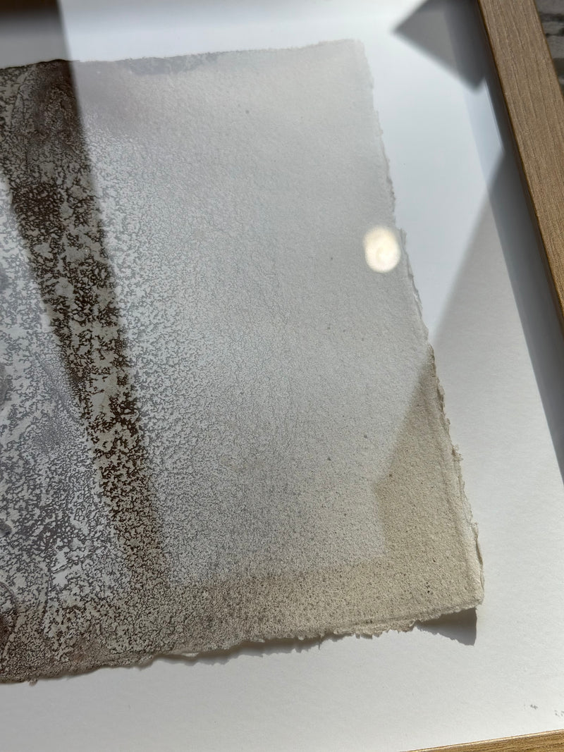 Schilderij met gestructureerde abstracte kunst – blank hout – 32x42 cm
