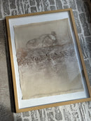 Schilderij met gestructureerde abstracte kunst – blank hout – 52x72 cm