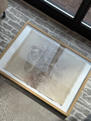 Schilderij met gestructureerde abstracte kunst – blank hout – 52x72 cm