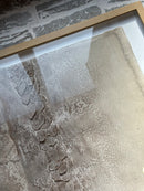 Schilderij met gestructureerde abstracte kunst – blank hout – 52x72 cm