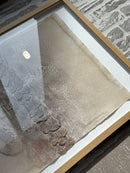 Schilderij met gestructureerde abstracte kunst – blank hout – 52x72 cm