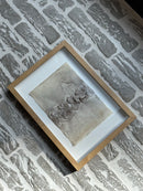 Schilderij met gestructureerde abstracte kunst – blank hout – 23x32 cm