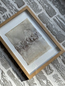 Schilderij met gestructureerde abstracte kunst – blank hout – 23x32 cm