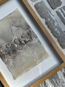 Schilderij met gestructureerde abstracte kunst – blank hout – 23x32 cm