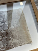 Schilderij met gestructureerde abstracte kunst – blank hout – 23x32 cm