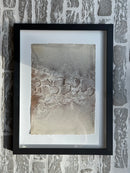 Schilderij met gestructureerde abstracte kunst – zwart hout – 32x42 cm