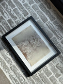 Schilderij met gestructureerde abstracte kunst – zwart hout – 32x42 cm