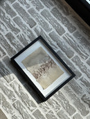 Schilderij met gestructureerde abstracte kunst – zwart hout – 23x32 cm