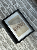 Schilderij met gestructureerde abstracte kunst – zwart hout – 23x32 cm