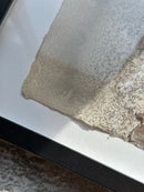 Schilderij met gestructureerde abstracte kunst – zwart hout – 23x32 cm