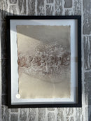 Schilderij met gestructureerde abstracte kunst – zwart hout – 42x52 cm