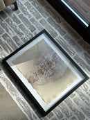 Schilderij met gestructureerde abstracte kunst – zwart hout – 42x52 cm