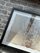 Schilderij met gestructureerde abstracte kunst – zwart hout – 42x52 cm