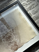 Schilderij met gestructureerde abstracte kunst – zwart hout – 42x52 cm