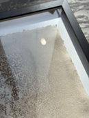 Schilderij met gestructureerde abstracte kunst – zwart hout – 42x52 cm