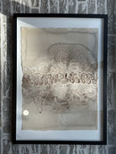 Schilderij met gestructureerde abstracte kunst – zwart hout – 52x72 cm