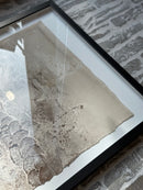 Schilderij met gestructureerde abstracte kunst – zwart hout – 52x72 cm