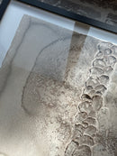 Schilderij met gestructureerde abstracte kunst – zwart hout – 52x72 cm