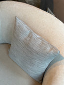 Kussen van lichtgrijze linnen stof - 40x40 cm