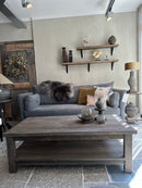 Salontafel van vergrijsd hout - 140x170 cm