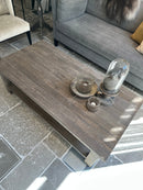 Salontafel van vergrijsd hout - 140x170 cm