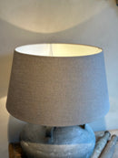 Lampenkap van taupekleurige grove linnen stof - 50x40x27 cm