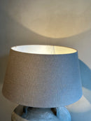 Lampenkap van taupekleurige grove linnen stof - 50x40x27 cm