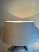 Lampenkap van taupekleurige grove linnen stof - 50x40x27 cm