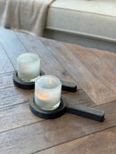 Dutz Collection Cilindervaas/windlicht beige H7xD7 cm