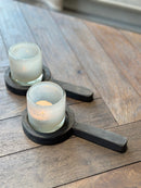 Dutz Collection Cilindervaas/windlicht beige H7xD7 cm