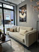 Bank Tygo in beige linnen-look stof - 3 zits bank