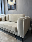 Bank Tygo in beige linnen-look stof - 3 zits bank