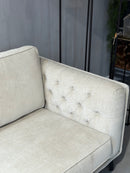 Bank Tygo in beige linnen-look stof - 3 zits bank