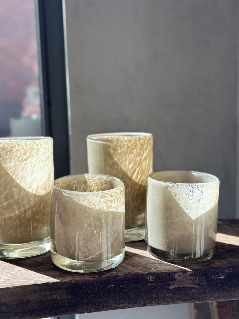 DutZ Collection windlicht – Taupe – H15 × D10 cm