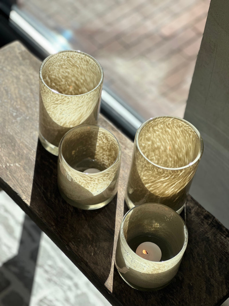 DutZ Collection windlicht – Taupe – H15 × D10 cm