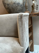 Set van 2 eetkamerbanken Avalon in taupekleurige velours stof - Keijser & Co - 140 cm