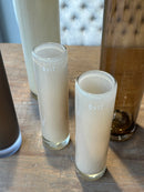 DutZ Collection cilindervaas beige - H25 x D6,5 cm