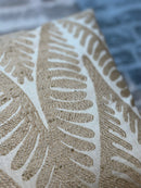 Kussen met bladeren borduursels - Zedonna Gold CLAUDI - 40x60 cm