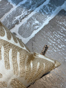 Kussen met bladeren borduursels - Zedonna Gold CLAUDI - 40x60 cm