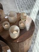 Dutz Collection Cilindervaas/windlicht beige H7xD7 cm