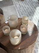 Dutz Collection Cilindervaas/windlicht beige H7xD7 cm