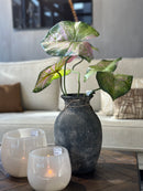 Kunsttak Alocasia met groen en roze details 53 cm