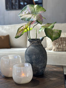 Kunsttak Alocasia met groen en roze details 53 cm