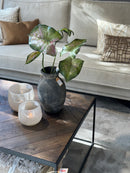 Kunsttak Alocasia met groen en roze details 53 cm