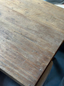 Eettafel Marja van rustiek teakhout met zwarte metalen kruispoten - 180x90 cm