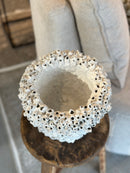 Witte waterpokken bloempot - 20x23 cm